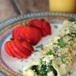 Spinach, Feta, and Herb Egg White Omelet