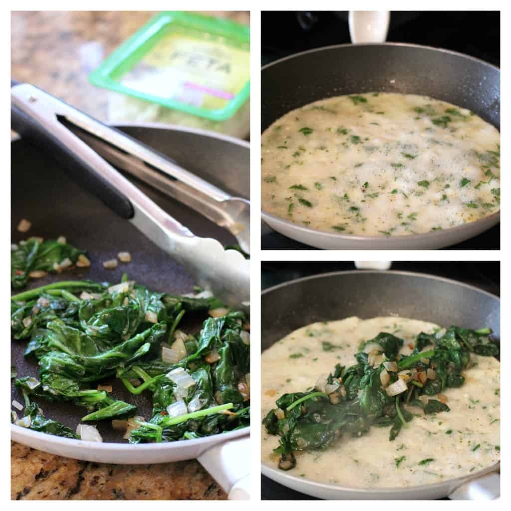 Spinach, Feta, and Herb Egg White Omelet