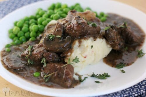 Crockpot Beef Tips with Wine and Thyme