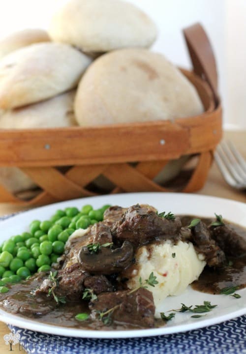 Crockpot Beef Tips with Wine and Thyme