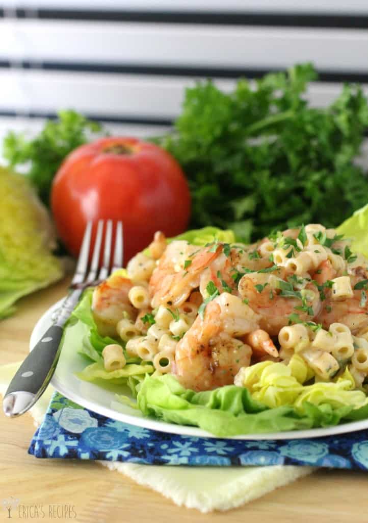 Healthy Grilled Shrimp Cocktail Pasta Salad