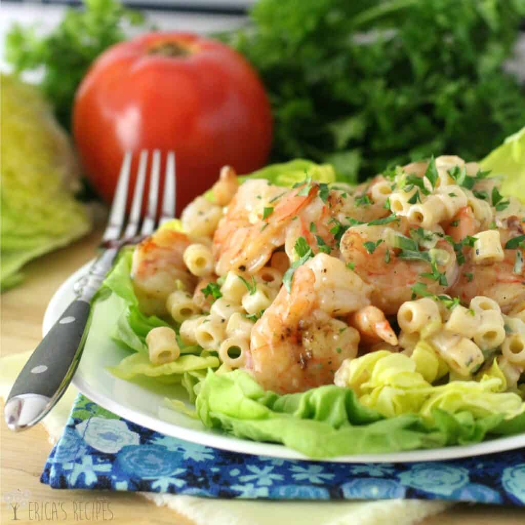 Healthy Grilled Shrimp Cocktail Pasta Salad Erica's Recipes