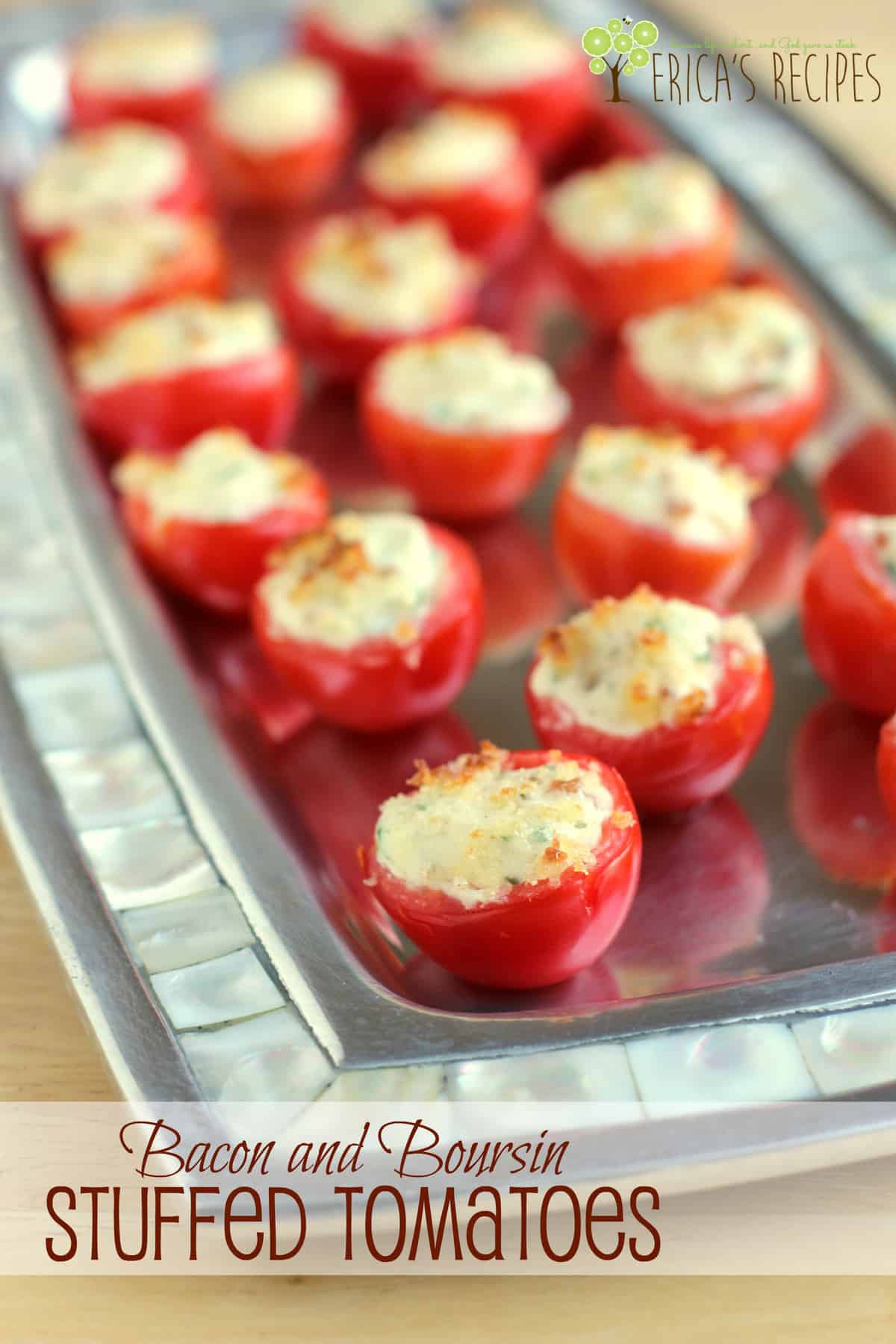 Bacon and Boursin Stuffed Tomatoes