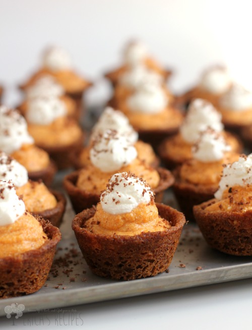 Pumpkin Cannoli Cookie Cups