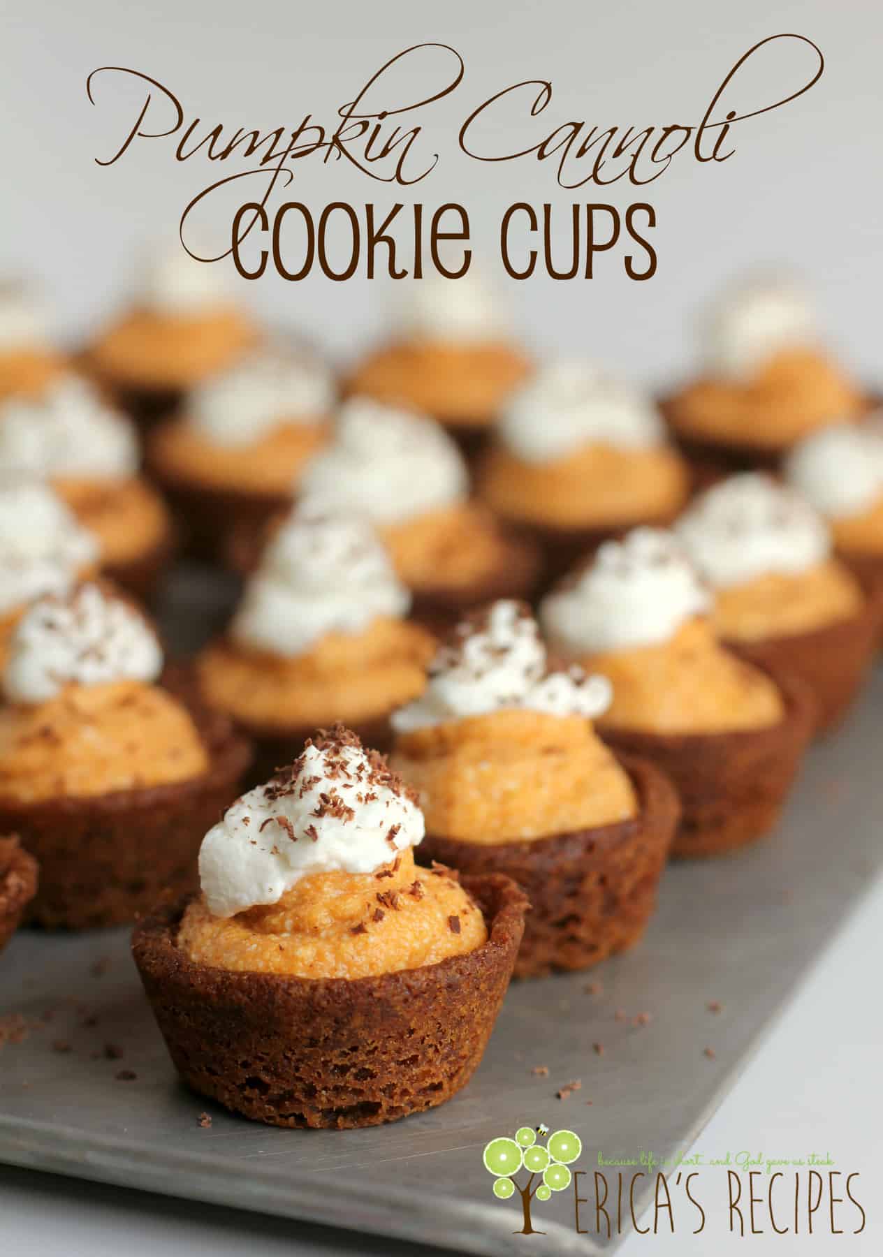 Pumpkin Cannoli Cookie Cups