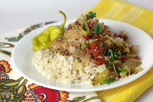 Slow Cooker Italian Pepperoncini Chicken · Erica's Recipes