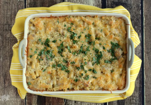 Chicken Suiza Pasta Bake