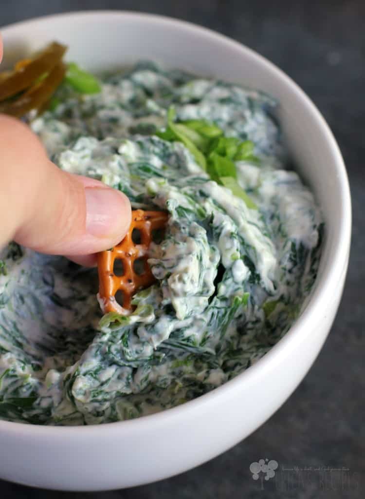 Skinny Spinach Jalapeno Dip