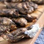 Jerk Chicken Skewers with Pineapple Yogurt Dip