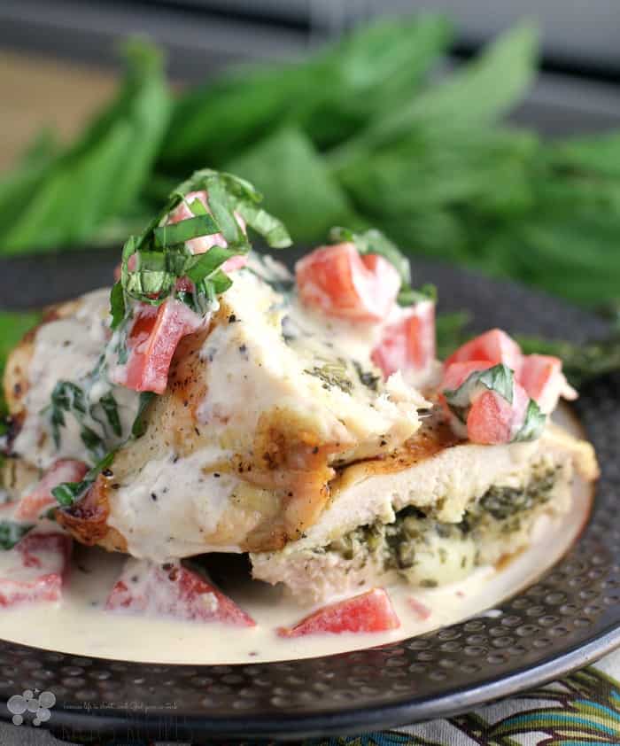 Pesto Chicken with Basil Tomato Cream