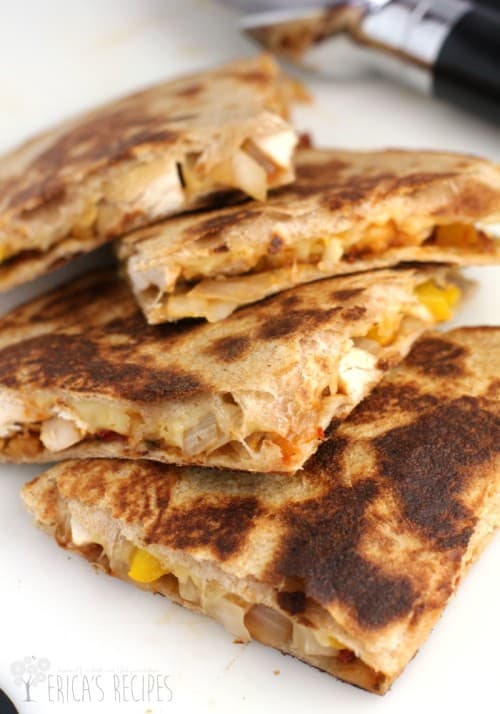 Chicken Tender Quesadilla with SunDried Tomato Chutney Erica's Recipes