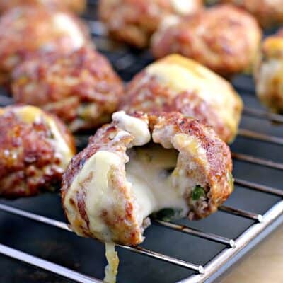 Smoked Jalapeno Cheese-Stuffed Pork Balls