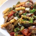 Healthy, Weeknight Sausage and Pepper Pasta from EricasRecipes.com