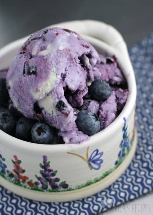 Blueberry-Maple Ice Cream from EricasRecipes.com