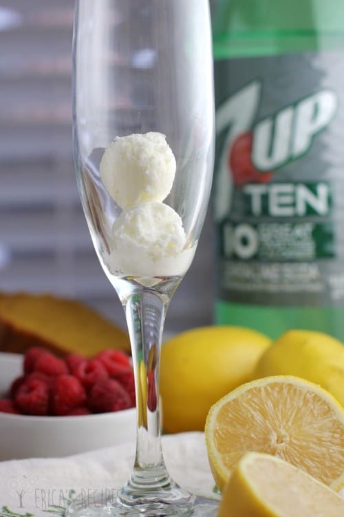 Lemon Basil Sherbet Mocktail (or Mimosa!)