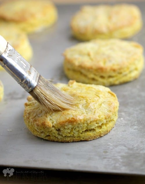 Ham, Egg, and Dijon Gravy over Butternut Squash Biscuits