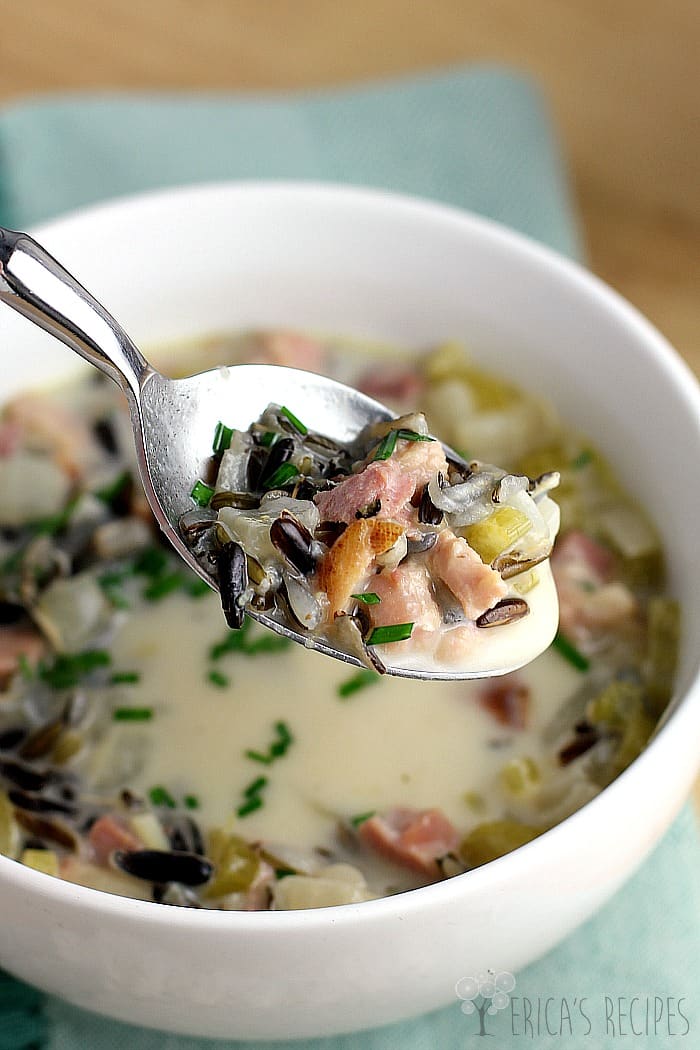 Soothing Lemon Ginger Ham and Wild Rice Soup