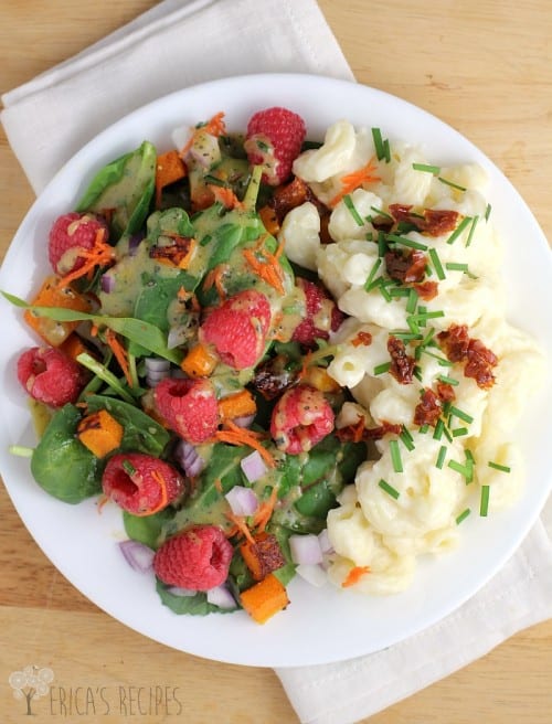 Sweet Winter Salad with Butternut Squash and Raspberries