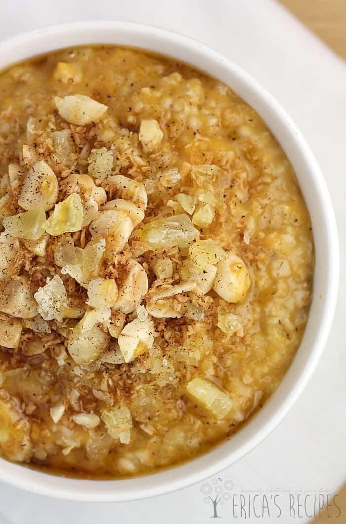 Quick and Tropical Sweet Potato Oatmeal