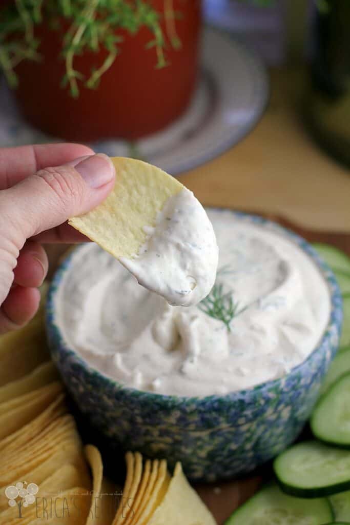 Light and Creamy Horseradish and Dill Dip Erica's Recipes