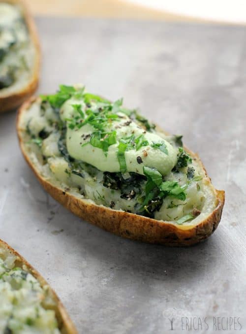 Twice Baked Broccoli and Kale Potatoes with Cashew Avocado Cream {Vegan} http://wp.me/p4qC4h-3ns