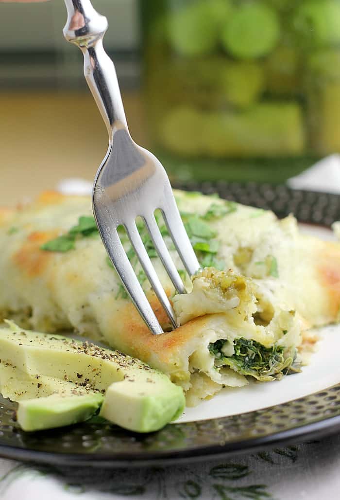 Spinach and Feta Enchiladas