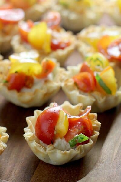 Mini Bruschetta Tarts with Dijon Cashew Cream – Erica's Recipes