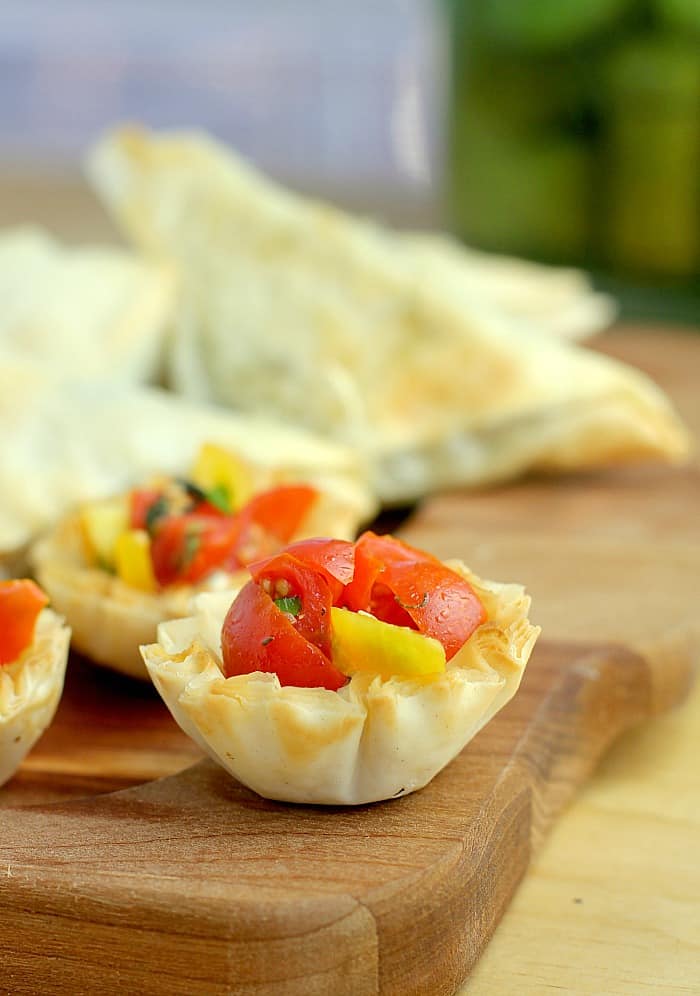 Mini Bruschetta Tarts with Dijon Cashew Cream