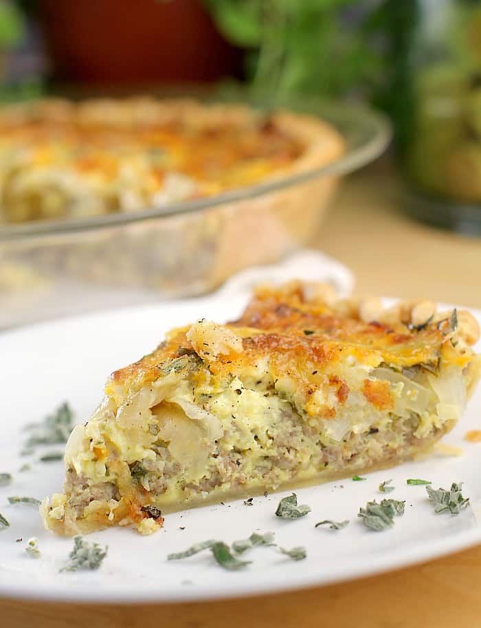 Caramelized Onion and Sausage Quiche – Erica's Recipes