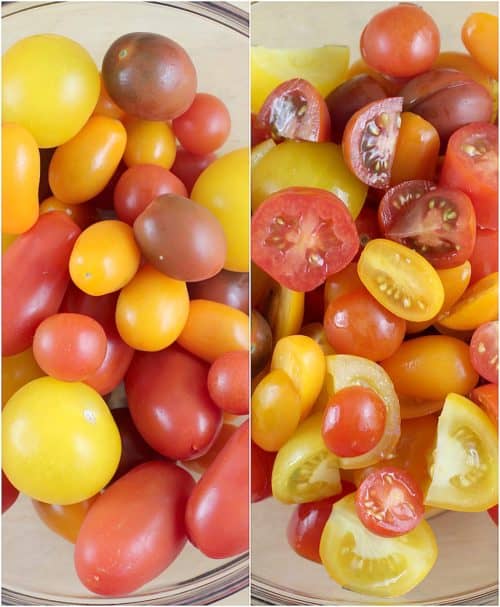 Fresh Tomato Pasta in Lemony Vinaigrette