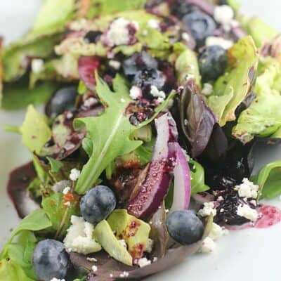 Blueberry Balsamic Salad ...and Pizza #BaronessPatches #ad