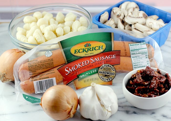 Cajun Smoked Sausage and Gnocchi (Ready in 20 minutes!) #EverydayEckrich #ad