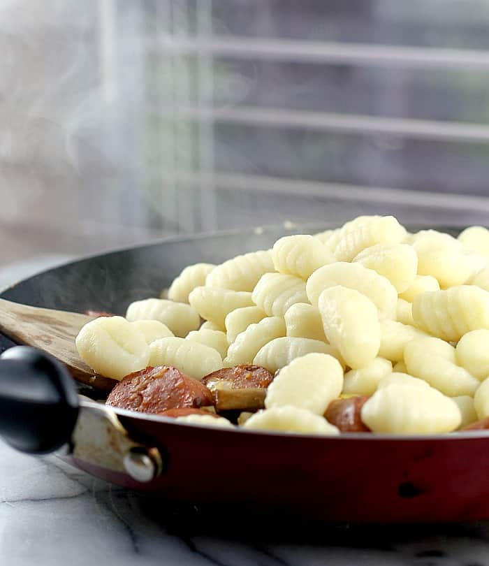 Cajun Smoked Sausage and Gnocchi (Ready in 20 minutes!) #EverydayEckrich #ad