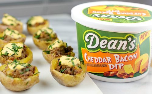 Mini Cheeseburger Potato Bites #DeansDreamBig #ad