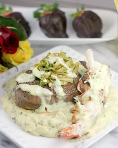 Msg 4 21+ Valentine's Surf and Turf Filet Mignon and Lobster #MyTFMValentine #TheFreshMarket #ad