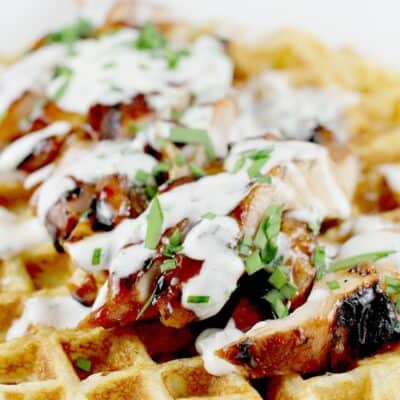 Honey Beer BBQ Chicken and Waffles