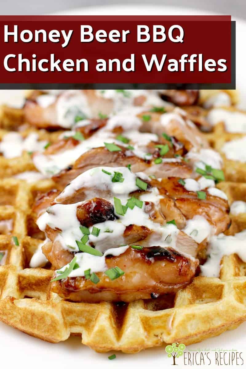 Honey Beer BBQ Chicken and Waffles #BudweiserSauce #BudweiserBBQSauce #KingOfSauces #recipe #grilling #chicken