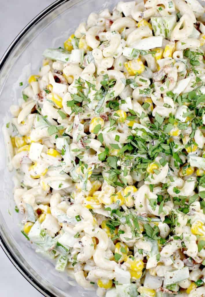 Cajun Maque Choux Macaroni Salad