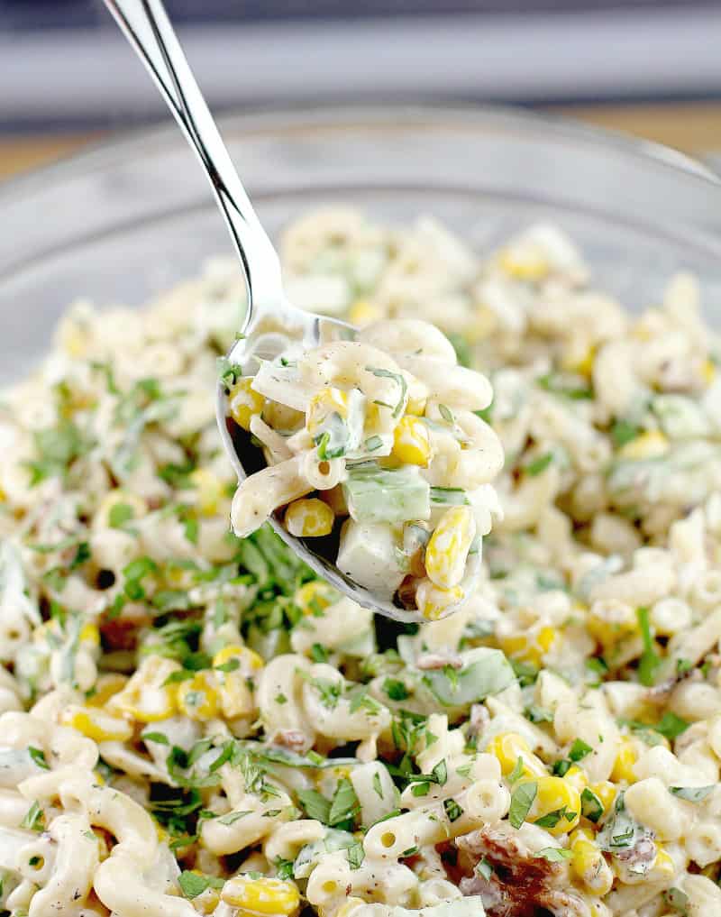 Cajun Maque Choux Macaroni Salad