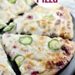 pin image with title Cranberry Sausage Pizza