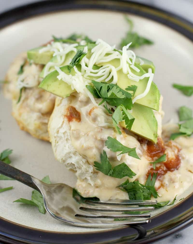 Mexican Chorizo Gravy and Biscuits