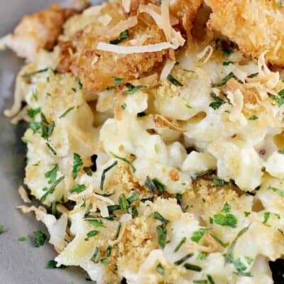 Coconut Shrimp Macaroni and Cheese