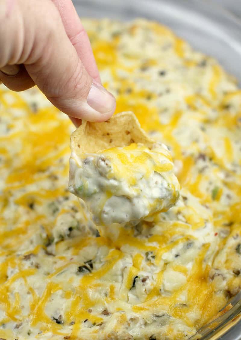 Roasted Poblano and Sausage Dip