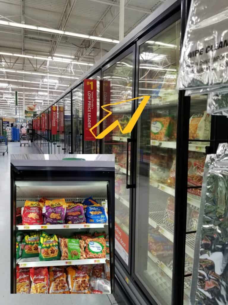 walmart aisle, freezer section