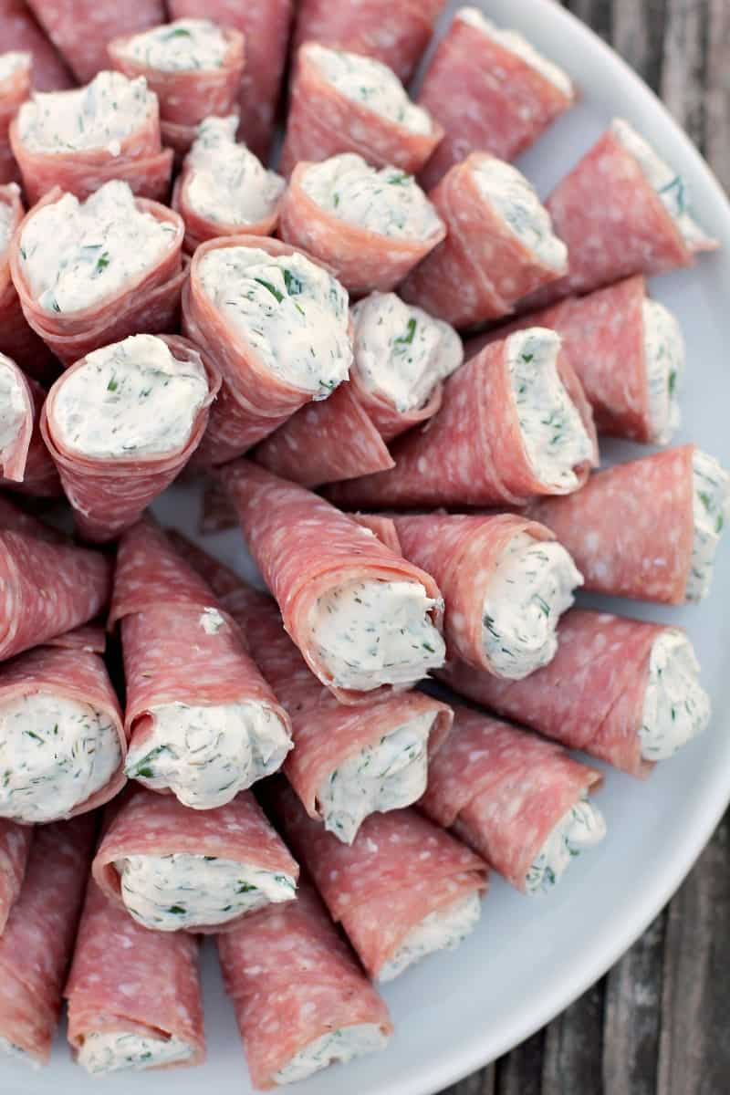 Cornucopia Salami Rollups with Cream Cheese – Erica&amp;#39;s Recipes