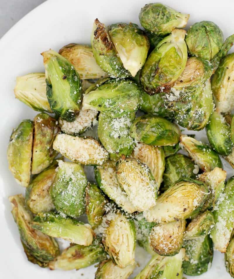 top down view of cooked recipe on a plate