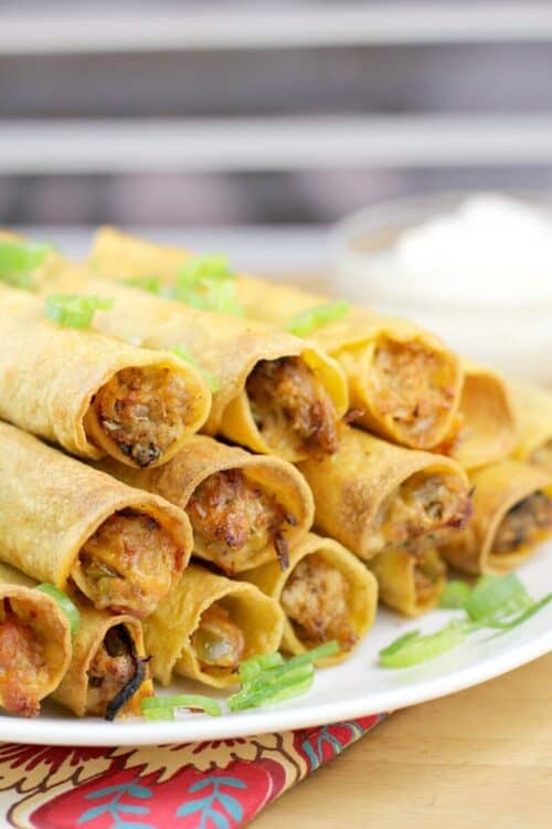 Air Fryer Pulled Pork Taquitos – Erica's Recipes – leftover pulled pork ...