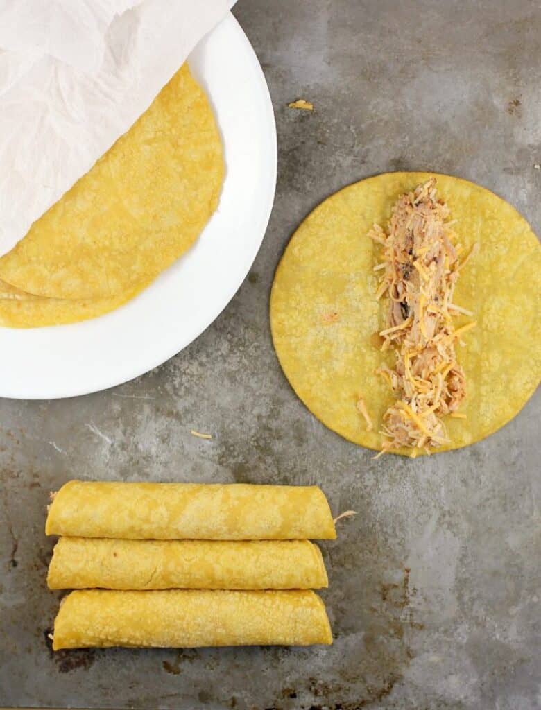 Air Fryer Pulled Pork Taquitos Erica's Recipes leftover pulled pork