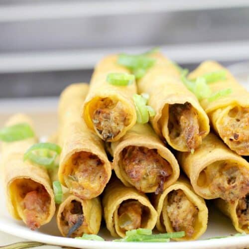 Air Fryer Pulled Pork Taquitos – Erica's Recipes – leftover pulled pork ...