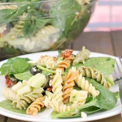 close view of salad on white plate